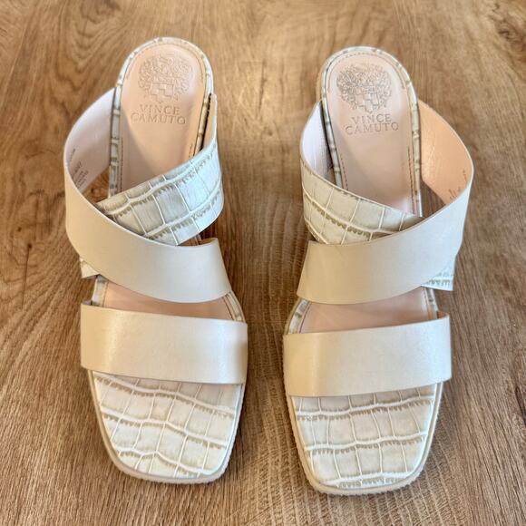 Vince Camuto | Saygan Noli Taupe Leather Sandal | Women’s Size 9.5 - Picture 5 of 12